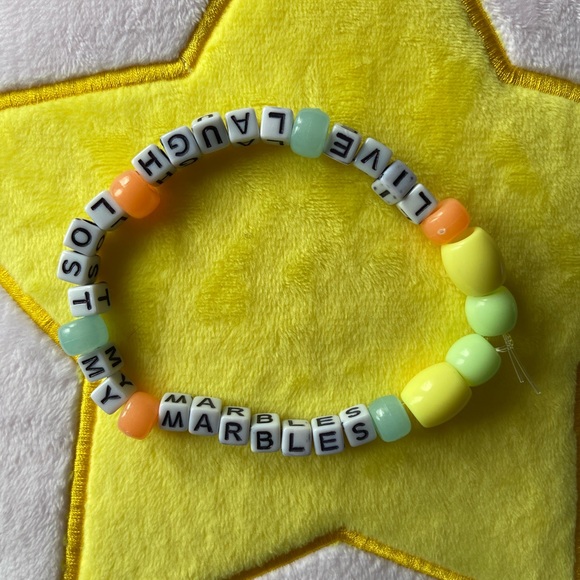 Live Laugh Lost My Marbles Tiktok Bracelet Quirky - Picture 1 of 2